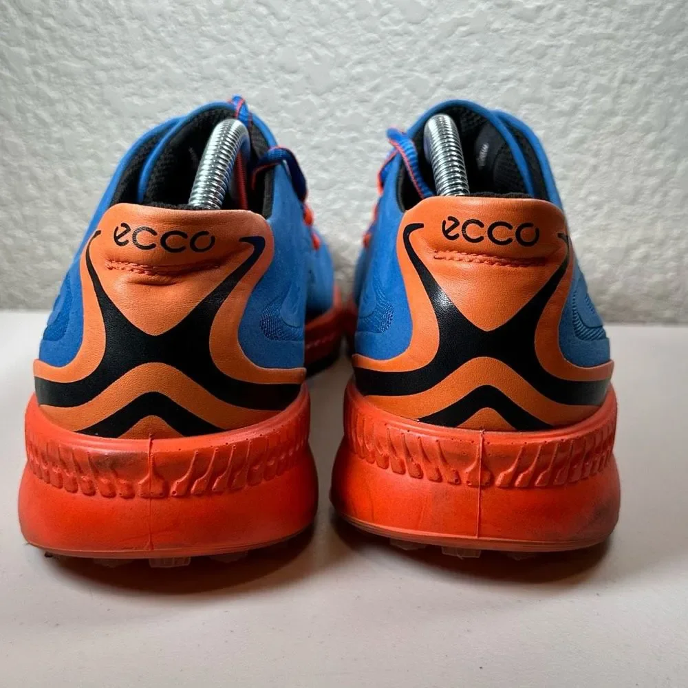 Ecco Mens 10 Hydromax S-Drive Athletic Shoes Blue Orange Spikeless Golf Sneakers_6